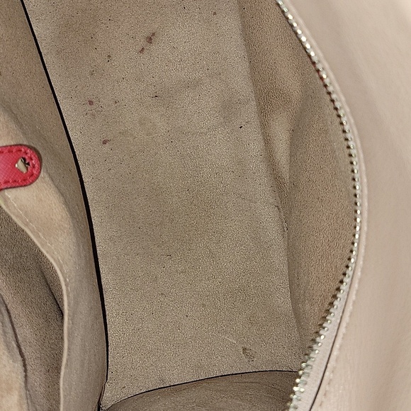 Kate Spade Red and Pink Color-Block Leather Tote  Crossbody Bag - Picture 11 of 16